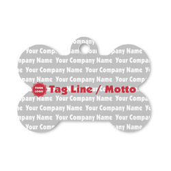 Logo & Tag Line Bone Shaped Dog ID Tag - Small (Personalized)