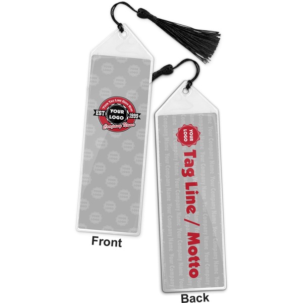 Logo & Tag Line Bookmark with tassel - Front and Back