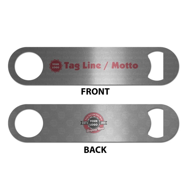 Logo & Tag Line Bottle Opener - Front & Back