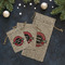 Logo & Tag Line Burlap Gift Bags - LIFESTYLE (Flat lay)