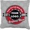 Logo & Tag Line Faux-Linen Throw Pillow 16" w/ Logos