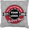 Logo & Tag Line Faux-Linen Throw Pillow 18" w/ Logos