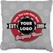 Logo & Tag Line Faux-Linen Throw Pillow 20" w/ Logos