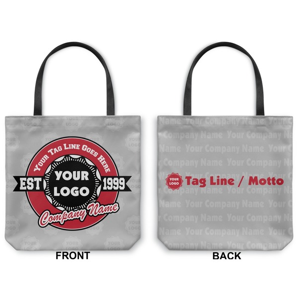 Logo & Tag Line Canvas Tote - Front and Back
