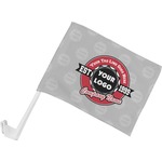 Logo & Tag Line Car Flag - Small w/ Logos