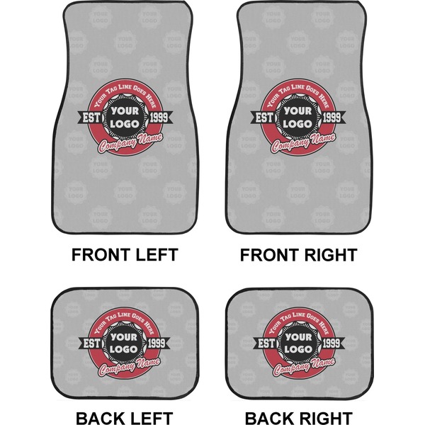 Logo & Tag Line Car Floor Mats Set (2F + 2B)