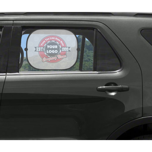 Logo & Tag Line Car Sun Shade Black - In Car Window