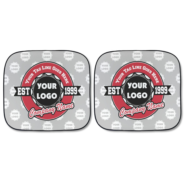 Logo & Tag Line Car Sun Shades - FRONT