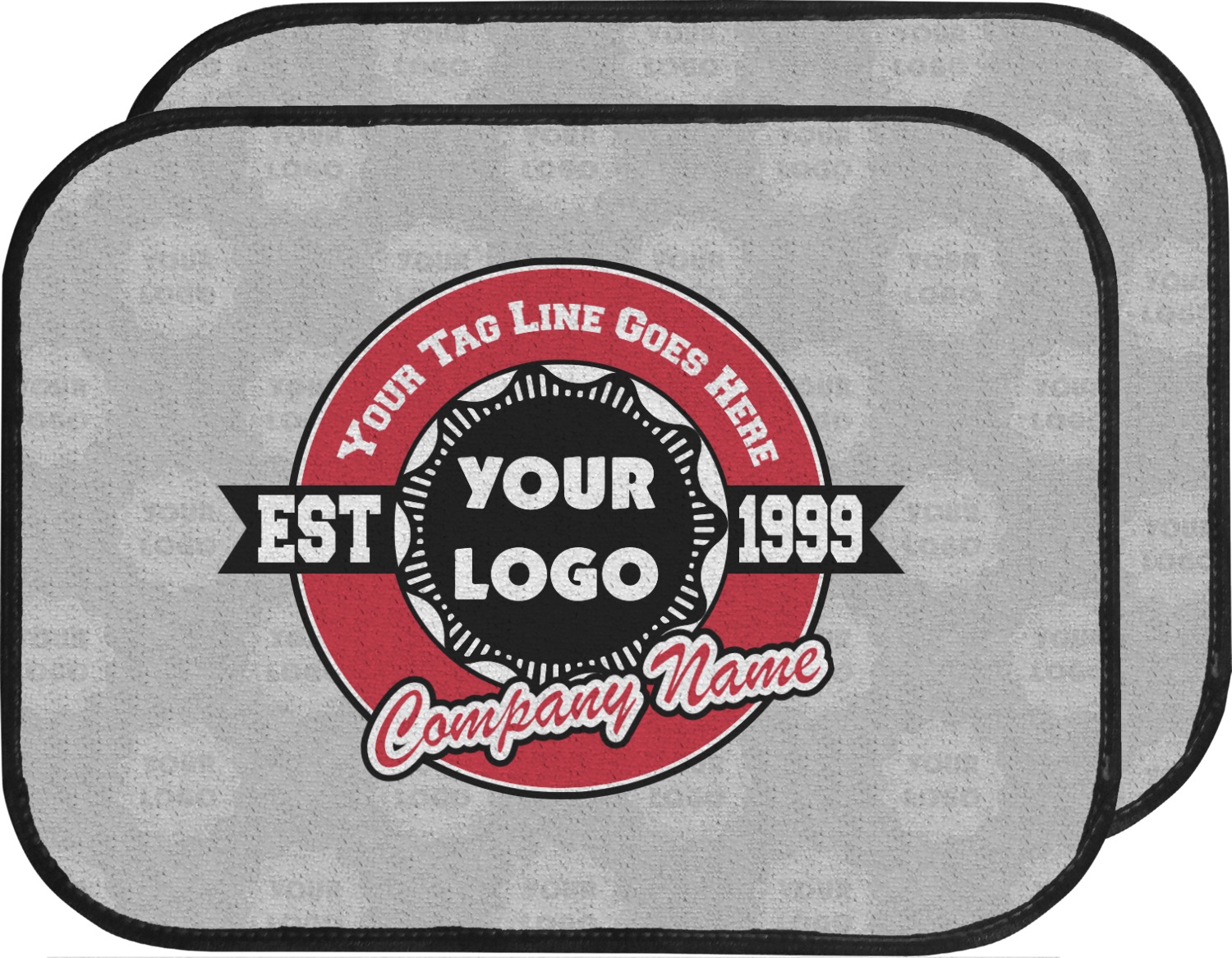 Custom Logo & Tag Line Car Floor Mats w/ Logos YouCustomizeIt