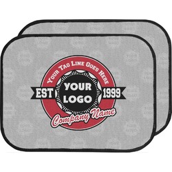 Logo & Tag Line Car Floor Mats (Back Seat) (Personalized)