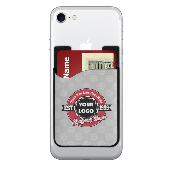 Custom Logo & Tag Line 2-in-1 Cell Phone Credit Card Holder & Screen Cleaner w/ Logos