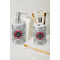 Logo & Tag Line Ceramic Bathroom Accessories - LIFESTYLE (toothbrush holder & soap dispenser)