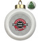 Logo & Tag Line Ceramic Christmas Ornament - Xmas Tree (Front View)