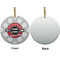 Logo & Tag Line Ceramic Flat Ornament - Circle Front & Back (APPROVAL)