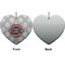 Logo & Tag Line Ceramic Flat Ornament - Heart Front & Back (APPROVAL)