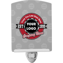 Logo & Tag Line Ceramic Night Light w/ Logos