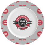 Logo & Tag Line Ceramic Dinner Plates - Set of 4 (Personalized)