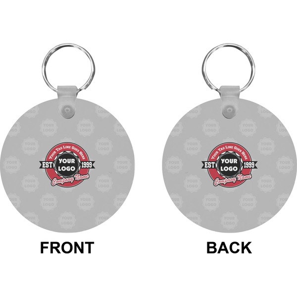 Logo & Tag Line Circle Keychain (Front + Back)
