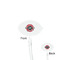 Logo & Tag Line Clear Plastic 7" Stir Stick - Oval - Front & Back