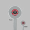 Logo & Tag Line Clear Plastic 7" Stir Stick - Round - Front & Back
