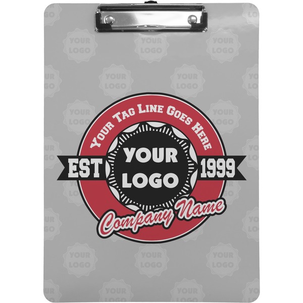 Custom Logo & Tag Line Clipboard - Letter Size w/ Logos