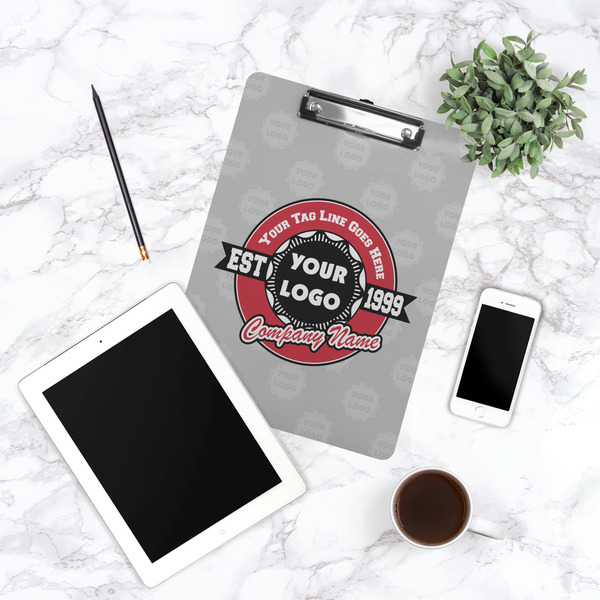 Logo & Tag Line Clipboard - Lifestyle Photo