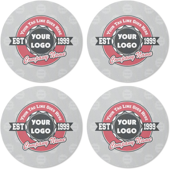 Logo & Tag Line Coaster Round Rubber Back - Apvl