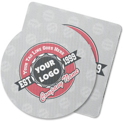 Logo & Tag Line Rubber Backed Coaster w/ Logos