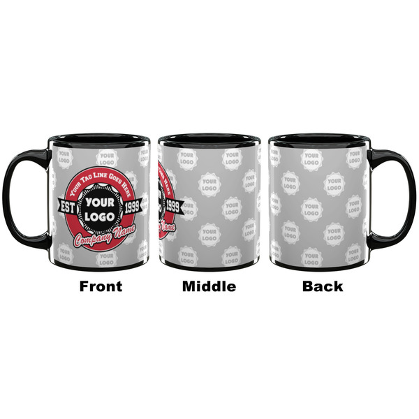 Logo & Tag Line Coffee Mug - 11 oz - Black APPROVAL