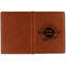 Logo & Tag Line Cognac Leather Passport Holder Outside Single Sided - Apvl
