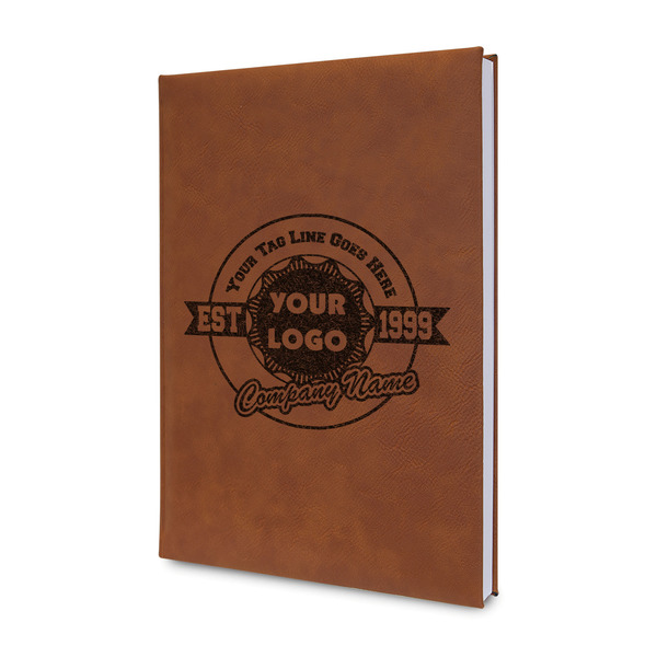 Custom Logo & Tag Line Leatherette Journal (Personalized)