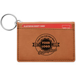 Logo & Tag Line Leatherette Keychain ID Holder - Double-Sided (Personalized)