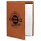 Logo & Tag Line Cognac Leatherette Portfolios with Notepad - Large - Main