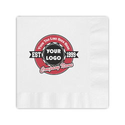 Logo & Tag Line Coined Cocktail Napkins (Personalized)
