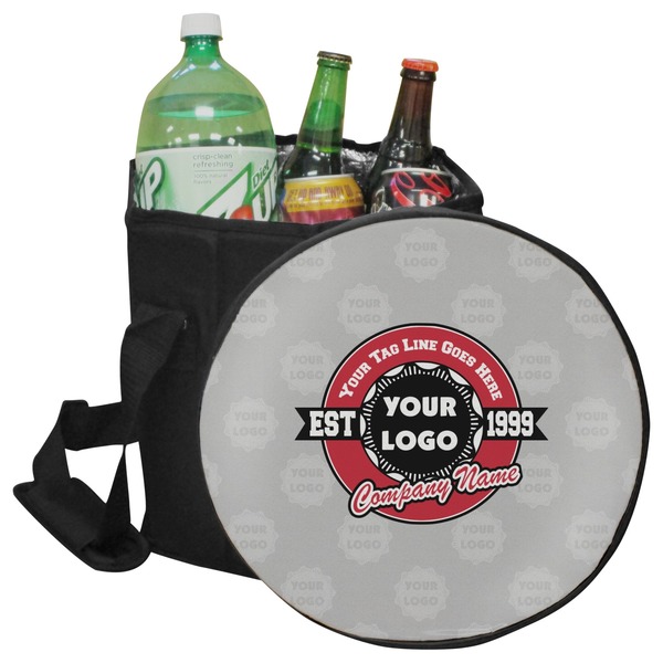 Custom Logo & Tag Line Collapsible Cooler & Seat (Personalized)