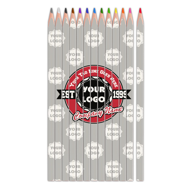 Custom Logo & Tag Line Colored Pencils w/ Logos