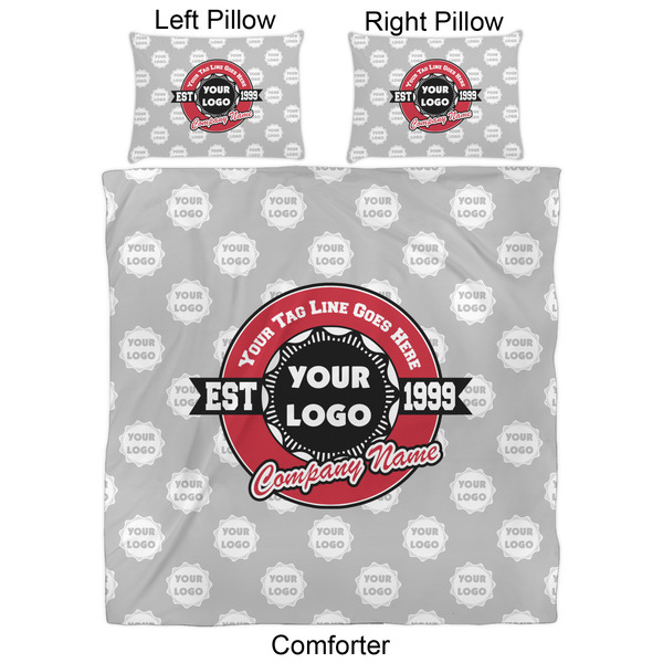 Logo & Tag Line Comforter Set - Queen - Approval
