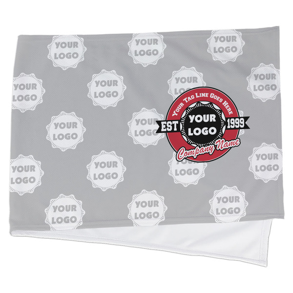 Custom Logo & Tag Line Cooling Towel w/ Logos