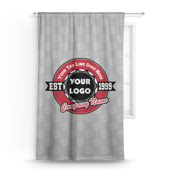 Custom Logo & Tag Line Curtain - 50" x 84" Panel (Personalized)