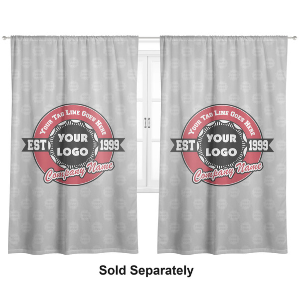Custom Logo & Tag Line Curtain Panel - Custom Size (Personalized)