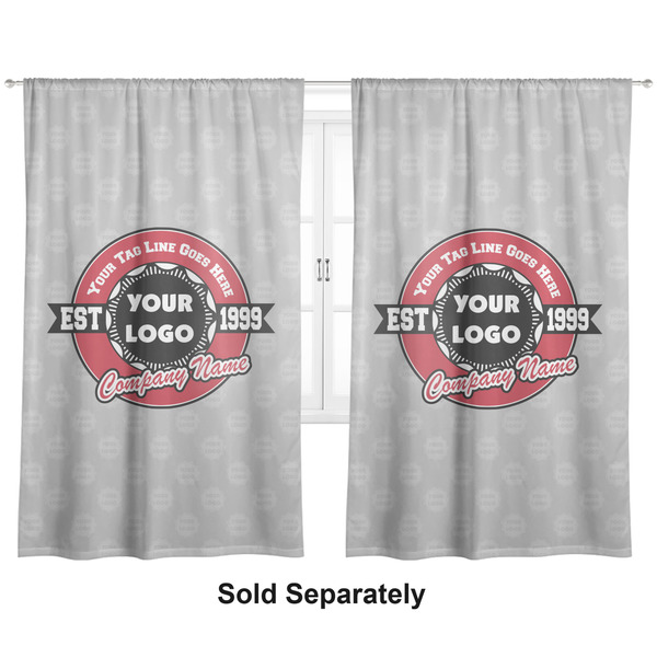 Logo & Tag Line Curtains Double