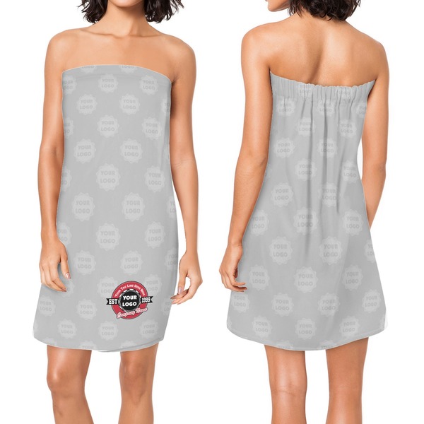 Logo & Tag Line Custom Bath Wrap - Front & Back View