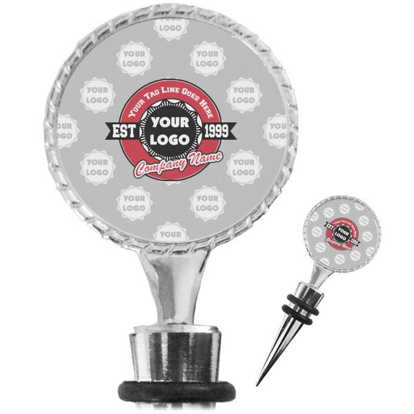 Custom Logo & Tag Line Wine Bottle Stopper (Personalized)