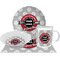 Logo & Tag Line Dinner Set - 4 Pc (Personalized)