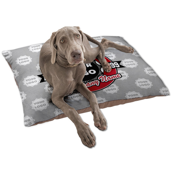 Custom Logo & Tag Line Indoor Dog Bed - Large w/ Logos
