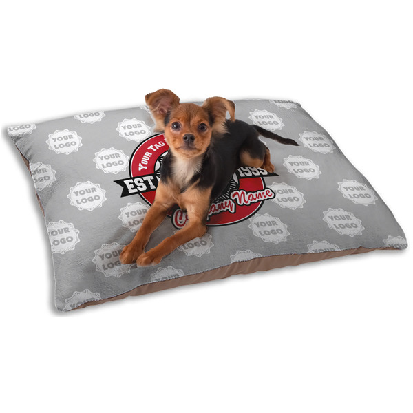 Custom Logo & Tag Line Indoor Dog Bed - Small w/ Logos
