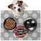Logo & Tag Line Dog Food Mat - Medium LIFESTYLE