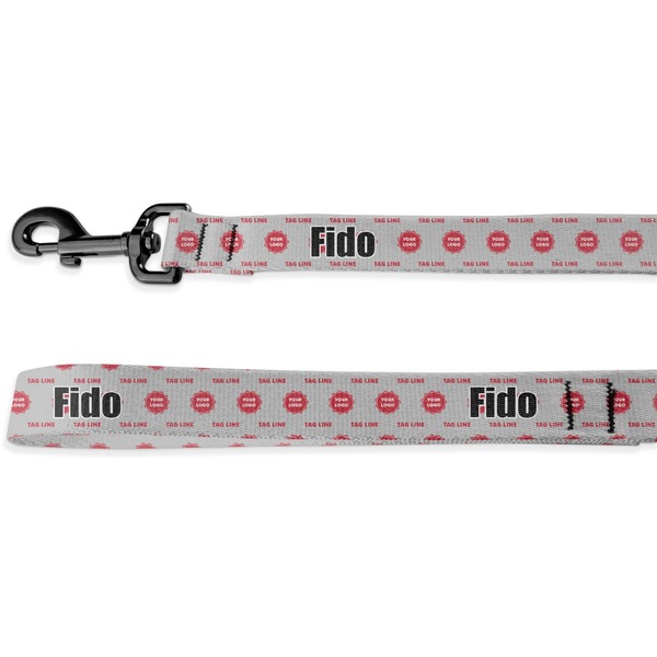 Custom Logo & Tag Line Deluxe Dog Leash - 4 ft (Personalized)