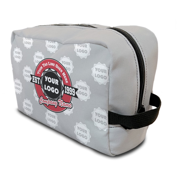 Custom Logo & Tag Line Toiletry Bag / Dopp Kit w/ Logos