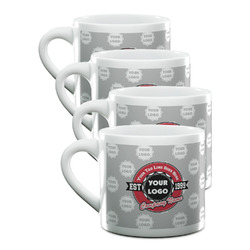 Logo & Tag Line Double Shot Espresso Cups - Set of 4 (Personalized)